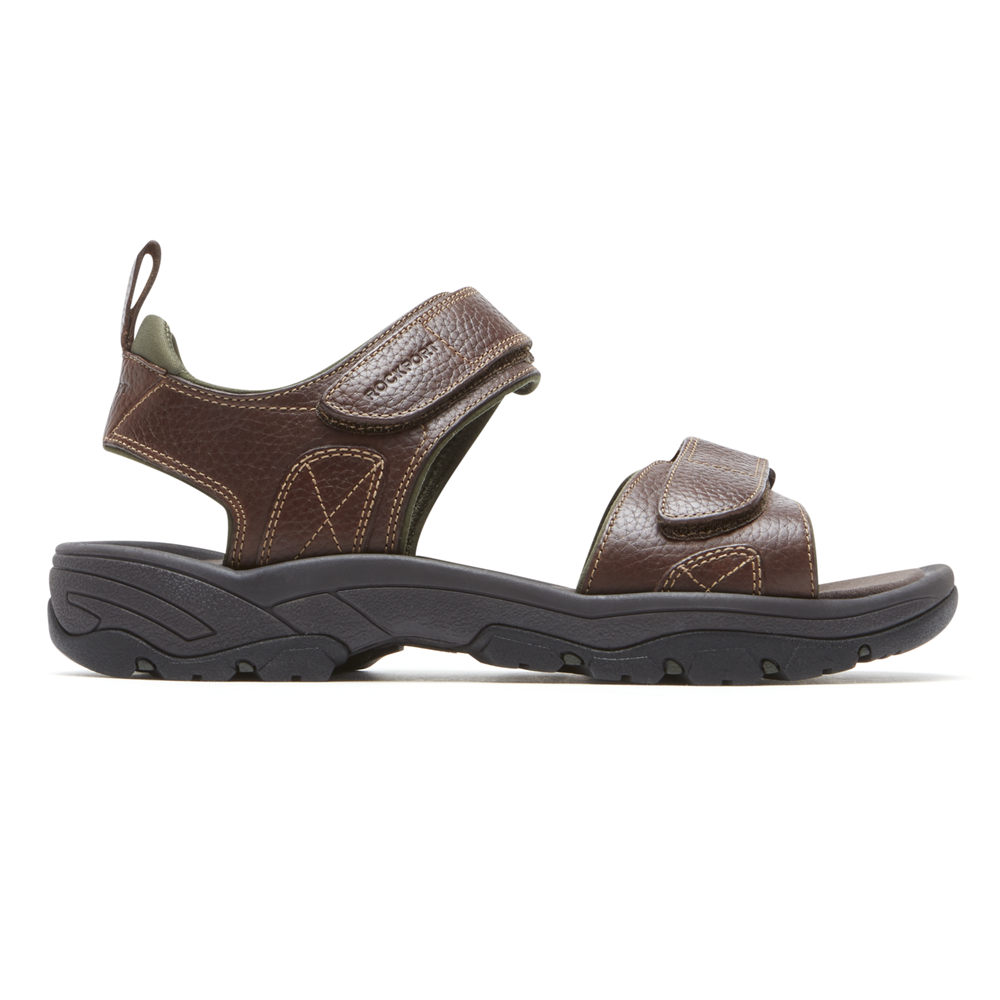 Rockport Mens Sandals Brown - SpringBoro Rocklake - UK 018-GRVIPX